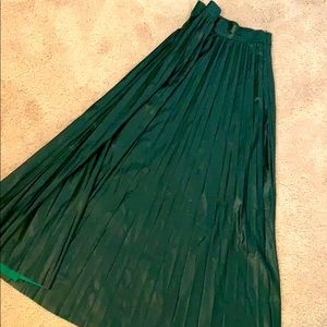 Zara faux leather pleated skirt